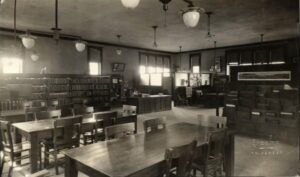 Undated interior photo of original North Platte Public Library